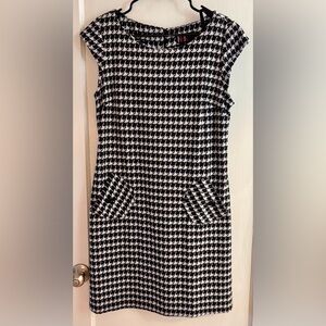 R&K Black and White Houndstooth Mini Dress